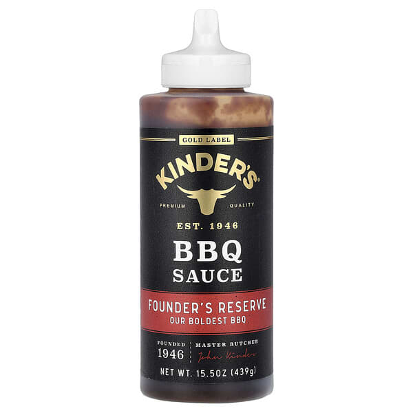 KINDER'S, Gold Label, BBQ 소스, 파운더스 리저브, 439g(15.5oz)
