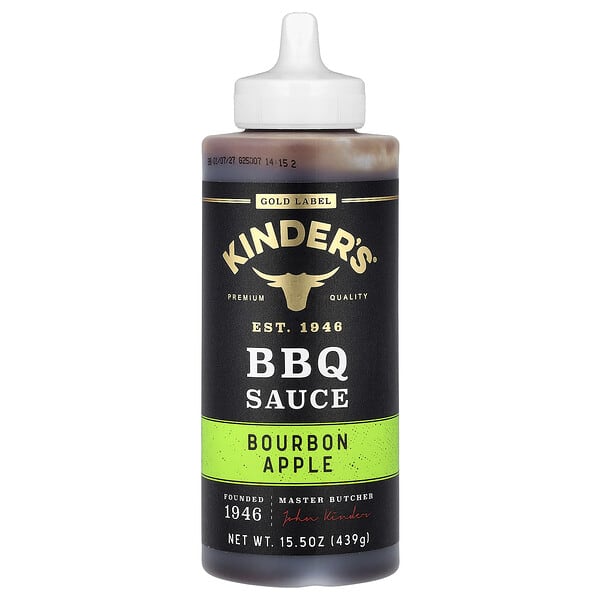 KINDER'S, Gold Label, BBQ Sauce, Bourbon Apple, 15.5 oz (439 g)