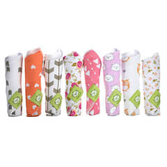KeaBabies, Baberos tipo bandana, 0-36 meses, Pink Dreams, Paquete de 8 (Producto descontinuado) 