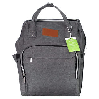 KeaBabies, Original Diaper Backpack, Mystic Gray, 1 Backpack
