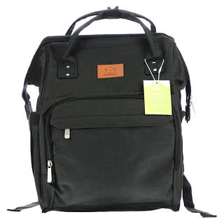 KeaBabies, Original Diaper Backpack, Trendy Black, 1 Backpack