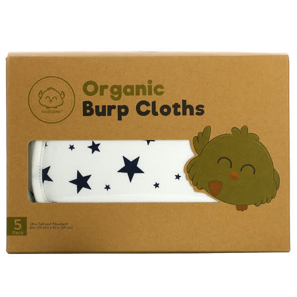 KeaBabies (كيابيبيز)‏, Organic Burp Cloths, Adventurer, 5 Pack (المنتجات المتوقفة) 