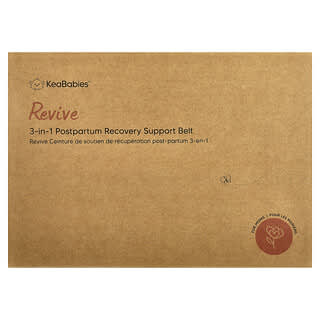 KeaBabies, Revive, 3-in-1 Postpartum Recovery Support Belt, OS, Midnight Black, 1 Set