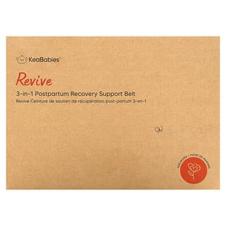KeaBabies‏, Revive, 3-in-1 Postpartum Recovery Support Belt, X-Large, Midnight Black , 3 Count