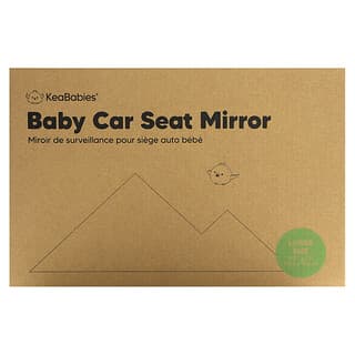 KeaBabies, Baby Car Seat Mirror, Large, Matte Black , 1 Count