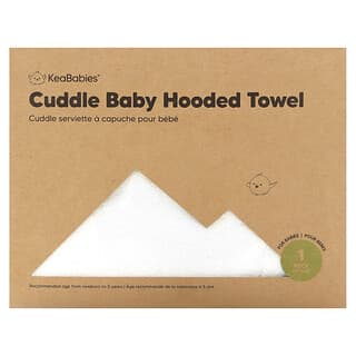 KeaBabies, Cuddle Baby Hooded Towel, Newborn to 5 Years, Lamb , 1 Pack