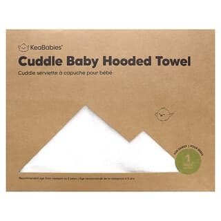 KeaBabies, Cuddle Baby Hooded Towel, Newborn to 5 Years, Dog, 1 Pack
