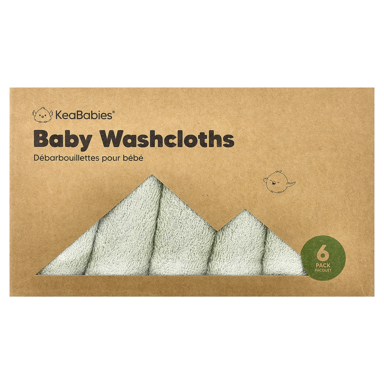 KeaBabies, детские мочалки, 6 шт.