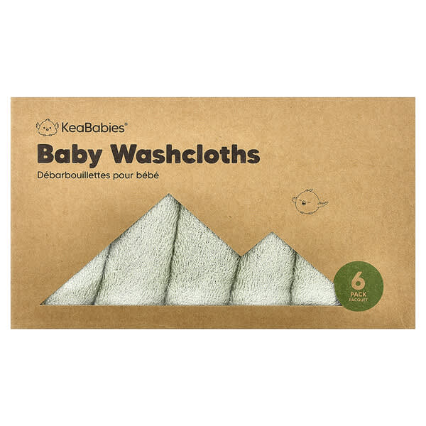 KeaBabies, 유아용 샤워타월, 6팩