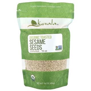 Kevala, Semi di sesamo tostati biologici, non mondati, 454 g