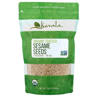Kevala, Sementes de Gergelim Orgânico Torrado, Sem Casca, 454 g (16 oz)