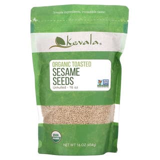 Kevala, Semillas de sésamo orgánico tostado, sin cáscara, 454 g (16 oz)