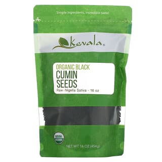 Kevala, Semillas de comino negro orgánico, crudas, 454 g (16 oz)