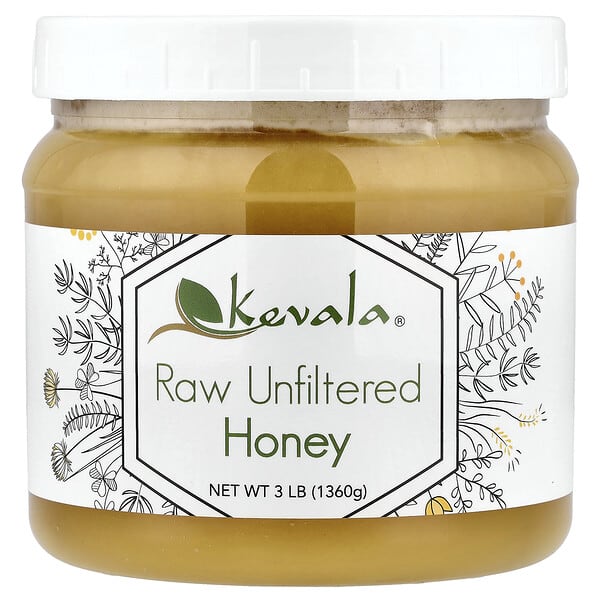 Kevala, необроблений нефільтрований мед, 1360 г (3 фунти)