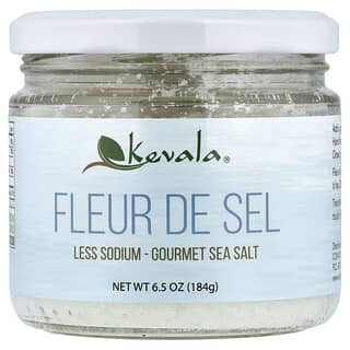 Kevala, Fleur De Sel, Menos Sódio, Sal Marinho Gourmet, 184 g (6,5 oz)