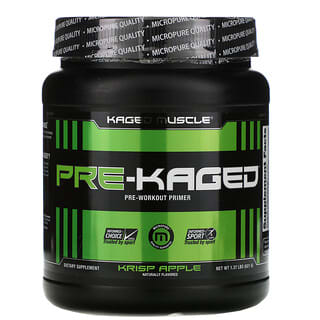 Kaged Muscle, PRE-KAGED, Prebase para el entrenamiento, Krisp Apple, 621 g (1,37 lb)
