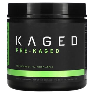 Kaged, PRE-KAGED، مكمل غذائي أولي للاستخدام قبل التمرين، تفاح مقرمش، 1.3 رطل (592 جم)
