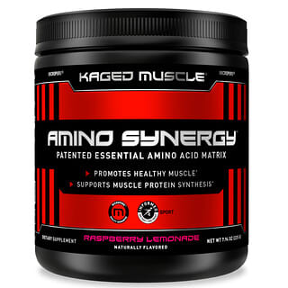 Kaged Muscle, Amino Synergy 氨基酸營養粉，樹莓檸檬汽水味，7.94 盎司（225 克）