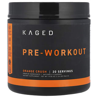 Kaged, Preentrenamiento, Explosión de naranja, 562 g (1,24 lb)