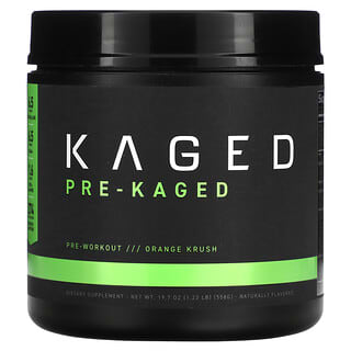 Kaged Muscle, PRE-KAGED، مكمل غذائي فاخر لما قبل التمرين، برتقال كروش، 1.3 رطل (596 جم)