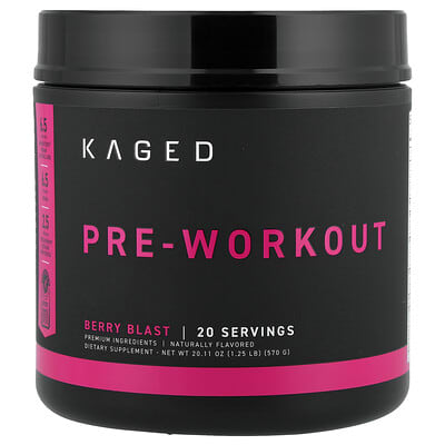 Kaged, PRE-KAGED, Pre-Workout, Berry Blast, 1.29 lb (584 g)