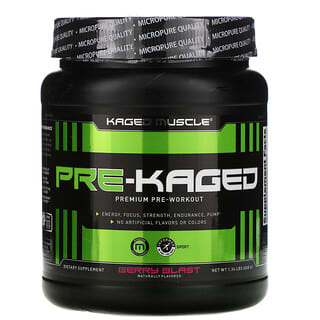 Kaged Muscle, PRE-KAGED, Preentrenamiento prémium, Explosión de bayas, 608 g (1,34 lb)