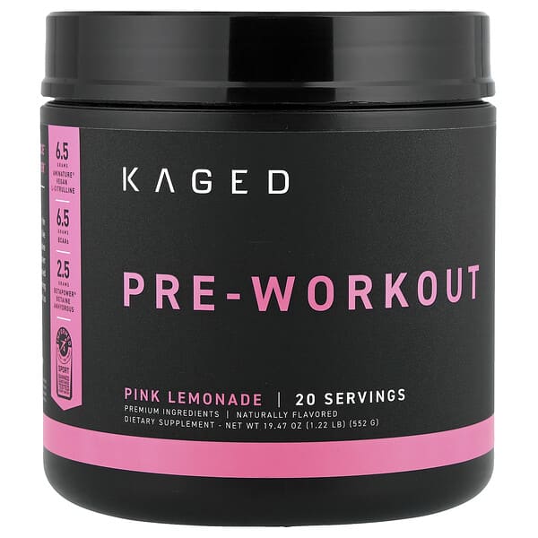 Pre-Workout, Pink Lemonade, 1.22 lb (552 g)