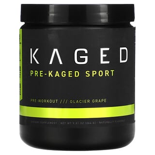 Kaged Muscle, PRE-KAGED Sport, Pre-Workout, Glacier Grape, 9.31 oz (264 g)
