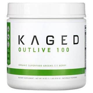Kaged, Outlive 100, Premium Organic Superfoods + Greens, Berry, 18 oz (510 g)