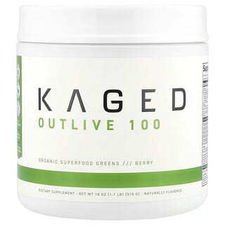 Kaged, Outlive 100, Organic Superfood Greens, Berry, 18 oz (510 g)