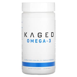 Kaged, Omega-3, Ultra-Pure Fish Oil, Triple Strength, 60 Softgels