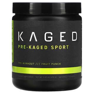 Kaged Muscle, PRE-KAGED, Sport, предтренировочный комплекс, фруктовый пунш, 272 г (9,59 унции)