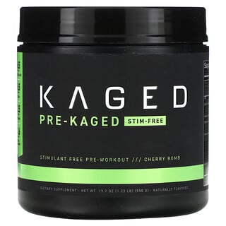 Kaged, PRE-KAGED，无兴奋成分锻炼前补充剂，樱桃炸弹，1.23 磅（558 克）