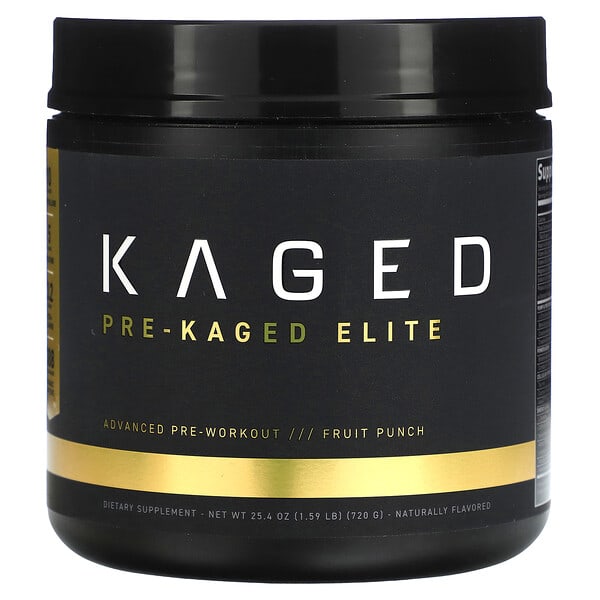Kaged, PREKAGED Elite, Advanced PreWorkout, Fruit Punch, 1.59 lb (720 g)