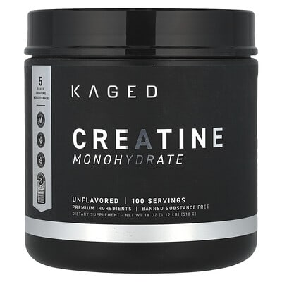 Kaged, Creatine Monohydrate, Unflavored, 1.12 lbs (510 g)