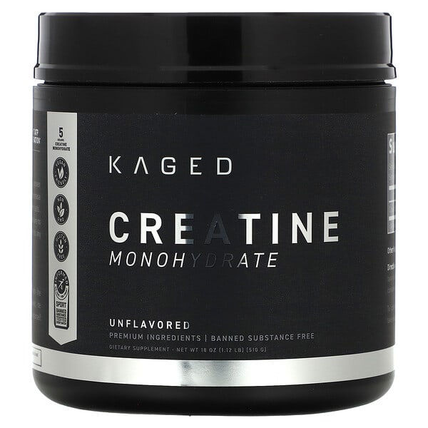 Kaged, Creatine Monohydrate, Unflavored, 1.12 lb (510 g)