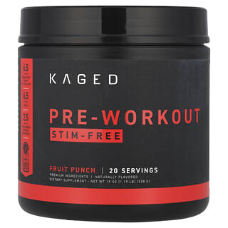 Kaged, Preentrenamiento, Sin estimulantes, Ponche de frutas, 538 g (1,19 lb)