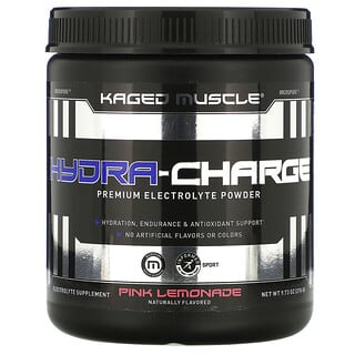Kaged Muscle, Hydra-Charge, Electrolitos prémium en polvo, Limonada rosa, 276 g (9,73 oz)