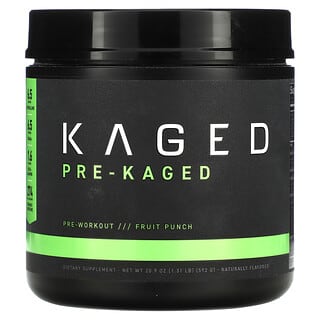 Kaged Muscle, PRE-KAGED, Pre-Workout, Fruit Punch, 1.31 lb (592 g)