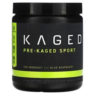 Pre-Kaged, Sport Pre-Workout, Blue Raspberry, 9,24 oz. (262 g)