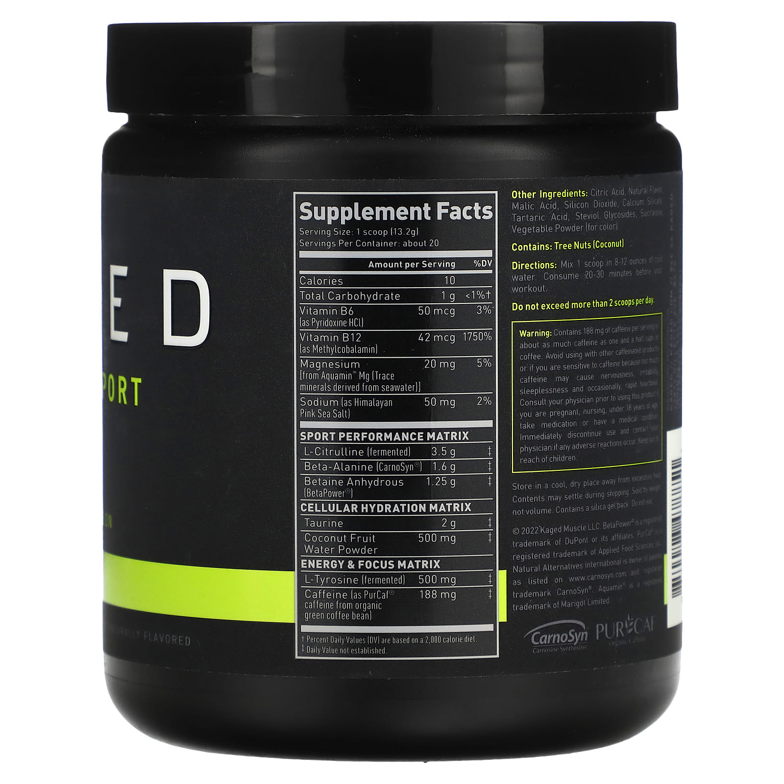 Kaged, PREKAGED Sport, PreWorkout, Watermelon, 9.31 oz (264 g)