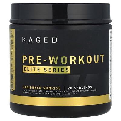 Kaged, Elite Series, Pre-Workout, Caribbean Sunrise, 1.45 lb (662 g)