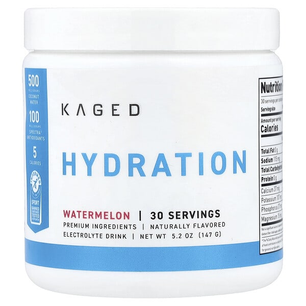 Kaged, Hydration, Watermelon, 5.2 oz (147 g)