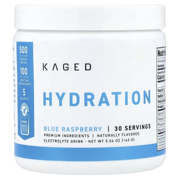 Kaged, Hydration, Blue Raspberry, 5.04 oz (143 g)