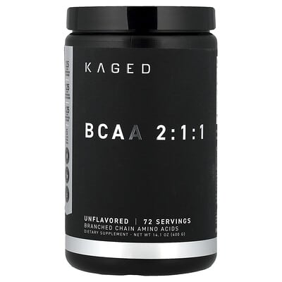 Kaged, BCAA 2:1:1, Unflavored, 14.1 oz (400 g)