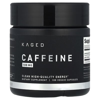 Kaged, Caffeine Extract, 100 mg, 100 Vegetarian Capsules