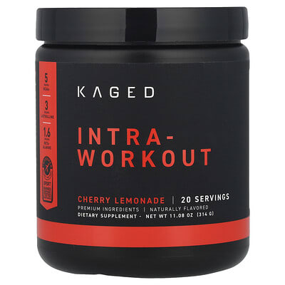 Kaged, Workout Supplement, Cherry Lemonade Flavor, 11.08 oz (314 g)