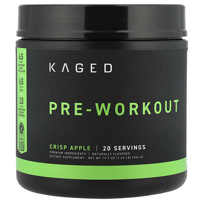 Kaged, Pre-Workout, Crispy Apple Flavor, 1.24 lbs (564 g)