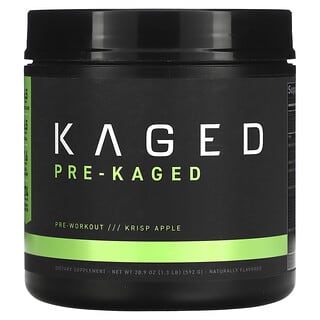 Kaged, PRE-KAGED, Prebase para el entrenamiento, Krisp Apple, 592 g (1,3 lb)