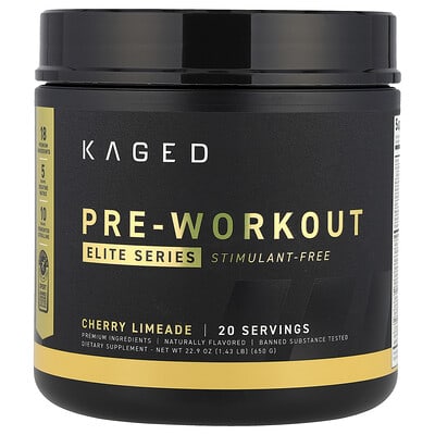 Kaged, Elite Series, Pre-Workout, Cruelty-Free, Cherry Lemonade, 1.43 lbs (650 g)